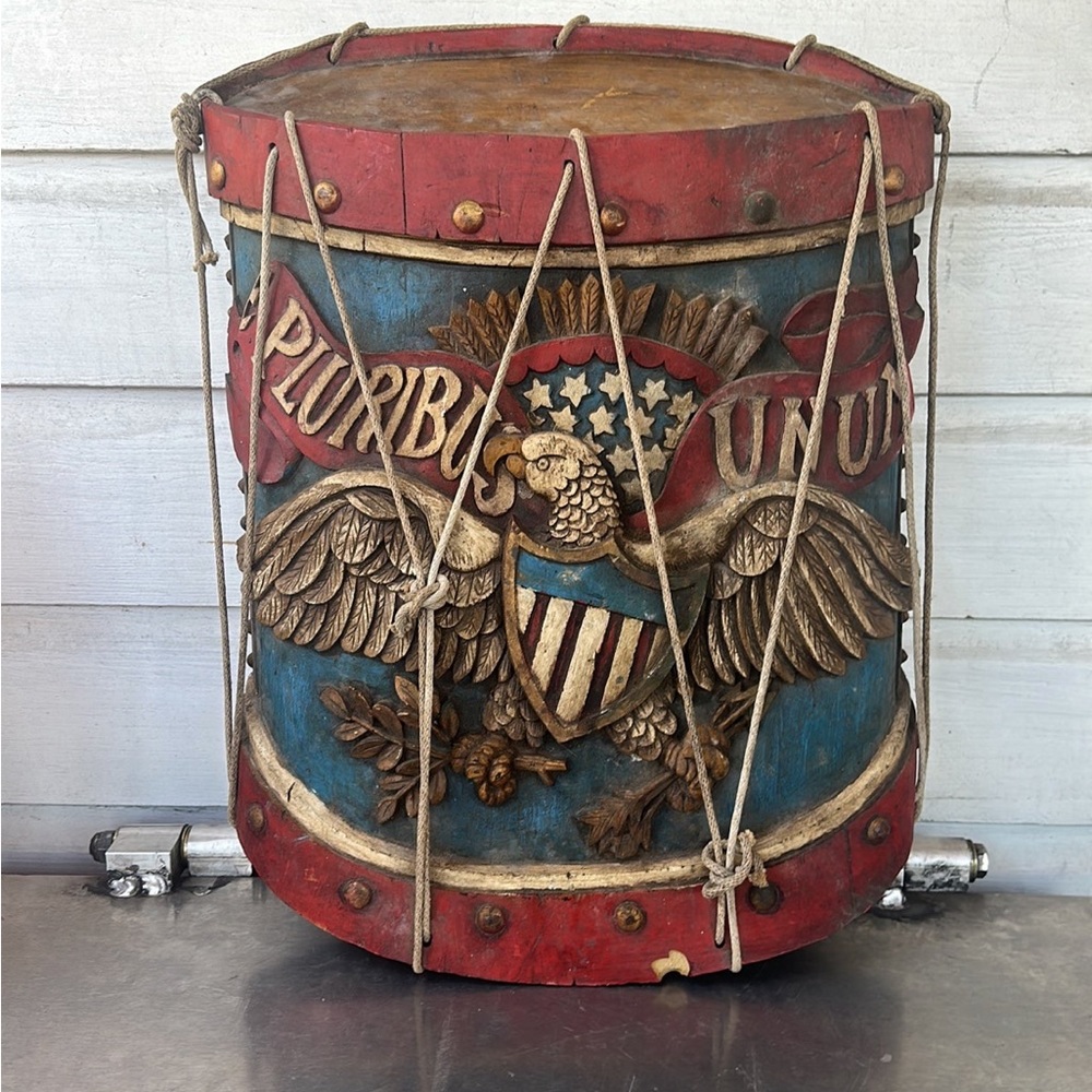 Large Vintage American Eagle Drum 3D Sculpture Vanguard Studios 70's